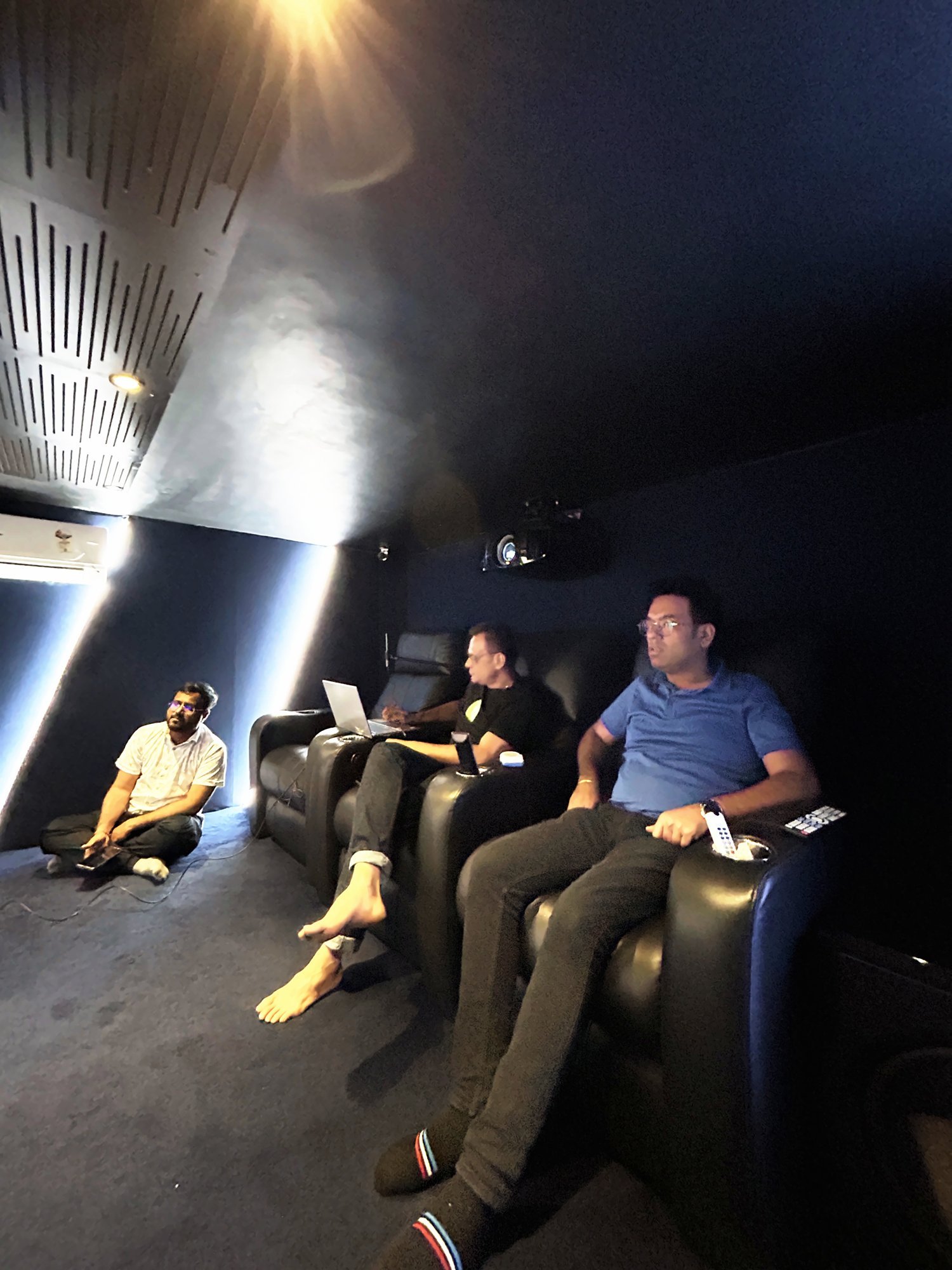 Participants listening from the seats in a theatre room