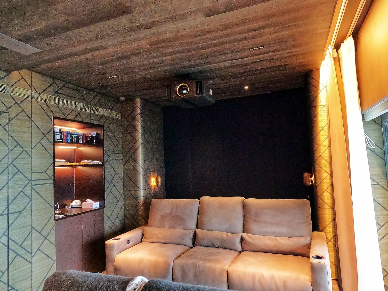 Tiered seating in a dedicated home theatre in Lower Parel