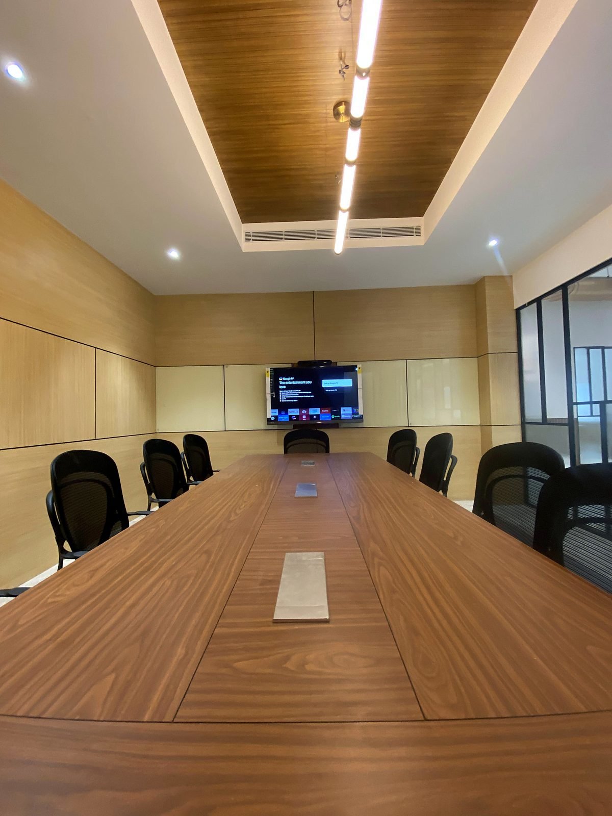Corporate boardroom with video conferencing in Parel, Mumbai