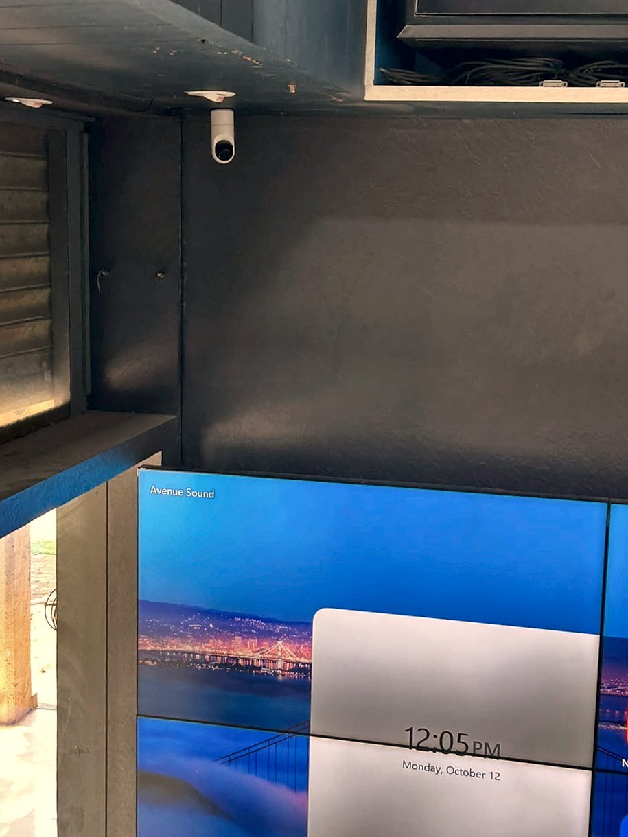 Security camera in the smart conference room at Avenue Sound Seawoods